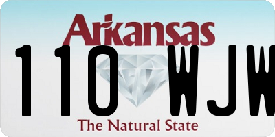 AR license plate 110WJW