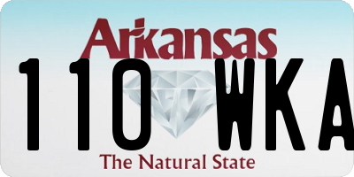 AR license plate 110WKA