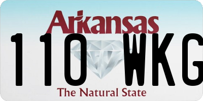AR license plate 110WKG