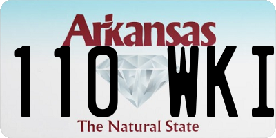 AR license plate 110WKI