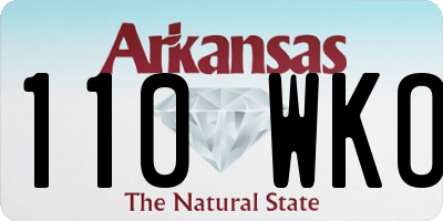 AR license plate 110WKO