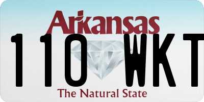 AR license plate 110WKT