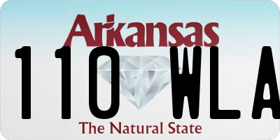 AR license plate 110WLA
