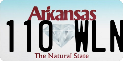AR license plate 110WLN