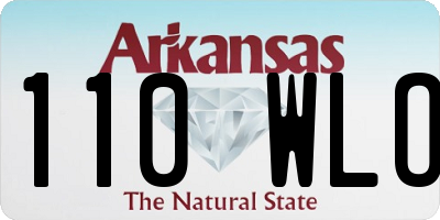 AR license plate 110WLO