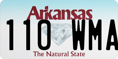 AR license plate 110WMA