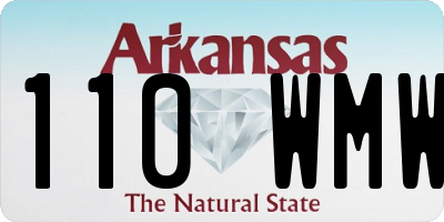 AR license plate 110WMW