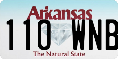AR license plate 110WNB