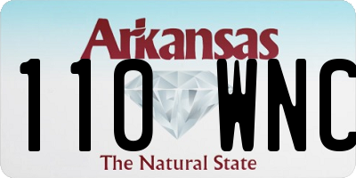 AR license plate 110WNC