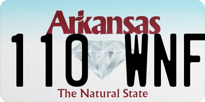 AR license plate 110WNF