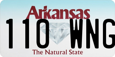 AR license plate 110WNG