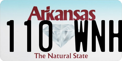 AR license plate 110WNH