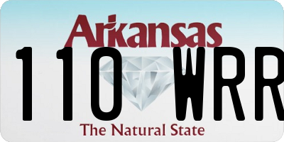 AR license plate 110WRR