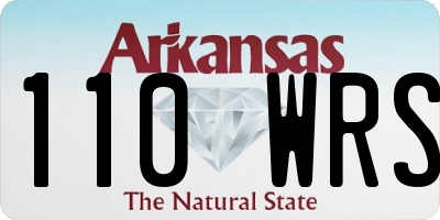 AR license plate 110WRS