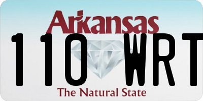 AR license plate 110WRT