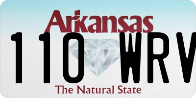 AR license plate 110WRV