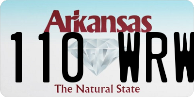 AR license plate 110WRW