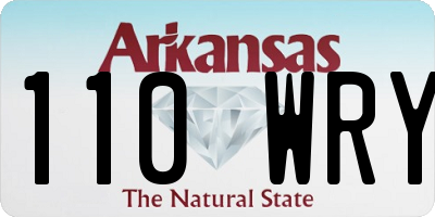 AR license plate 110WRY