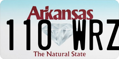 AR license plate 110WRZ