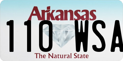 AR license plate 110WSA