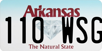 AR license plate 110WSG