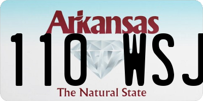 AR license plate 110WSJ