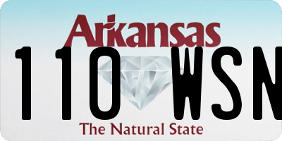 AR license plate 110WSN