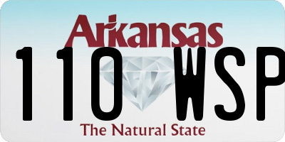 AR license plate 110WSP