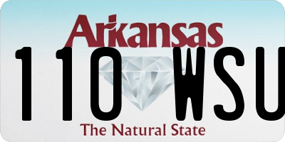AR license plate 110WSU