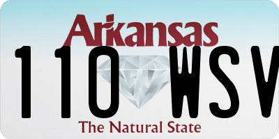 AR license plate 110WSV