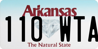 AR license plate 110WTA