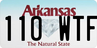 AR license plate 110WTF