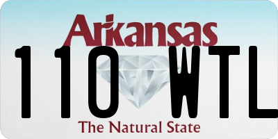 AR license plate 110WTL