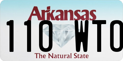 AR license plate 110WTO