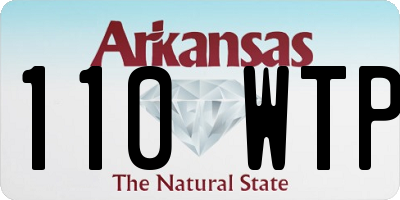 AR license plate 110WTP