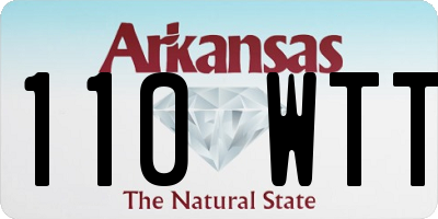 AR license plate 110WTT