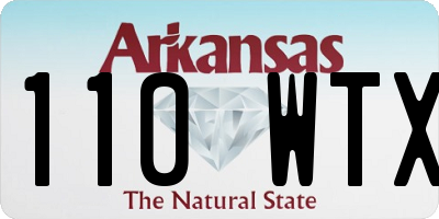 AR license plate 110WTX