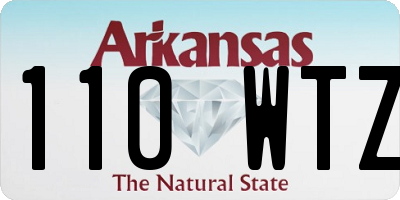 AR license plate 110WTZ