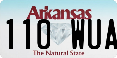 AR license plate 110WUA