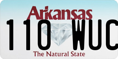 AR license plate 110WUC