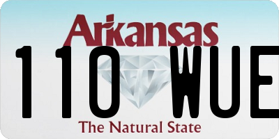 AR license plate 110WUE