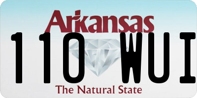 AR license plate 110WUI