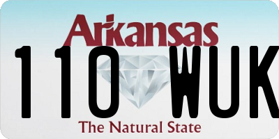 AR license plate 110WUK