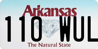 AR license plate 110WUL