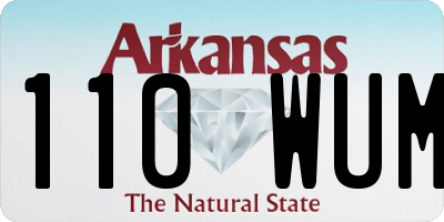 AR license plate 110WUM