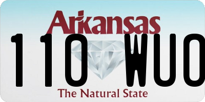 AR license plate 110WUO