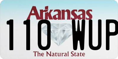 AR license plate 110WUP