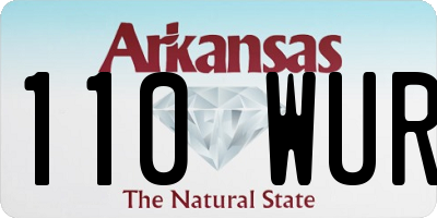 AR license plate 110WUR