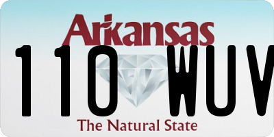 AR license plate 110WUV