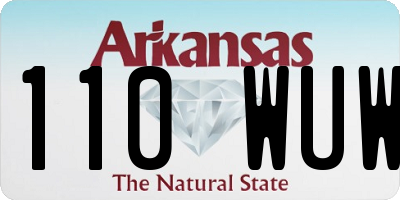 AR license plate 110WUW